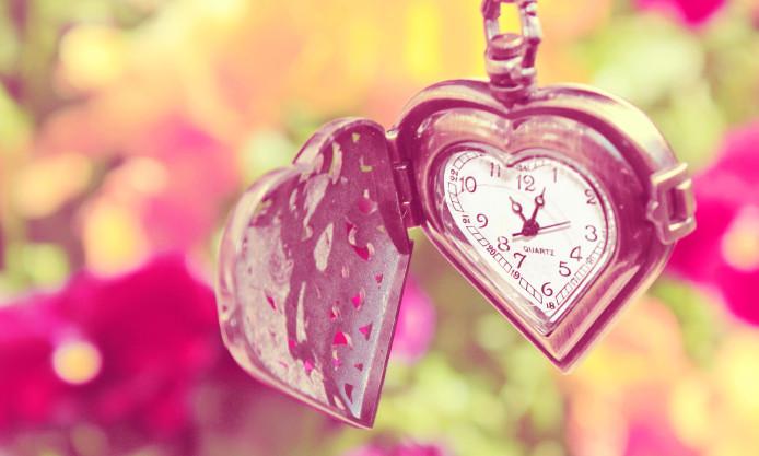 ハート型の懐中時計